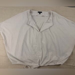Who What Wear Ivory Textured Blouse
